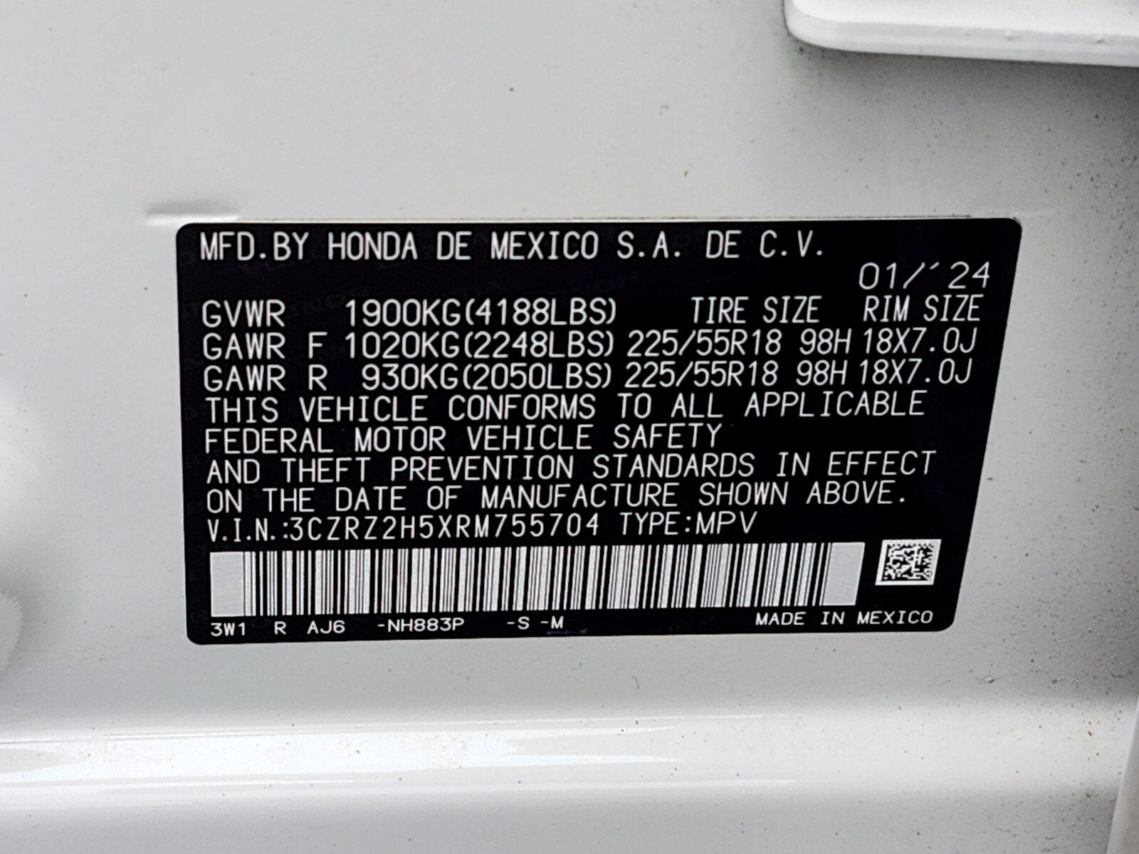 2024 Honda HR-V Sport