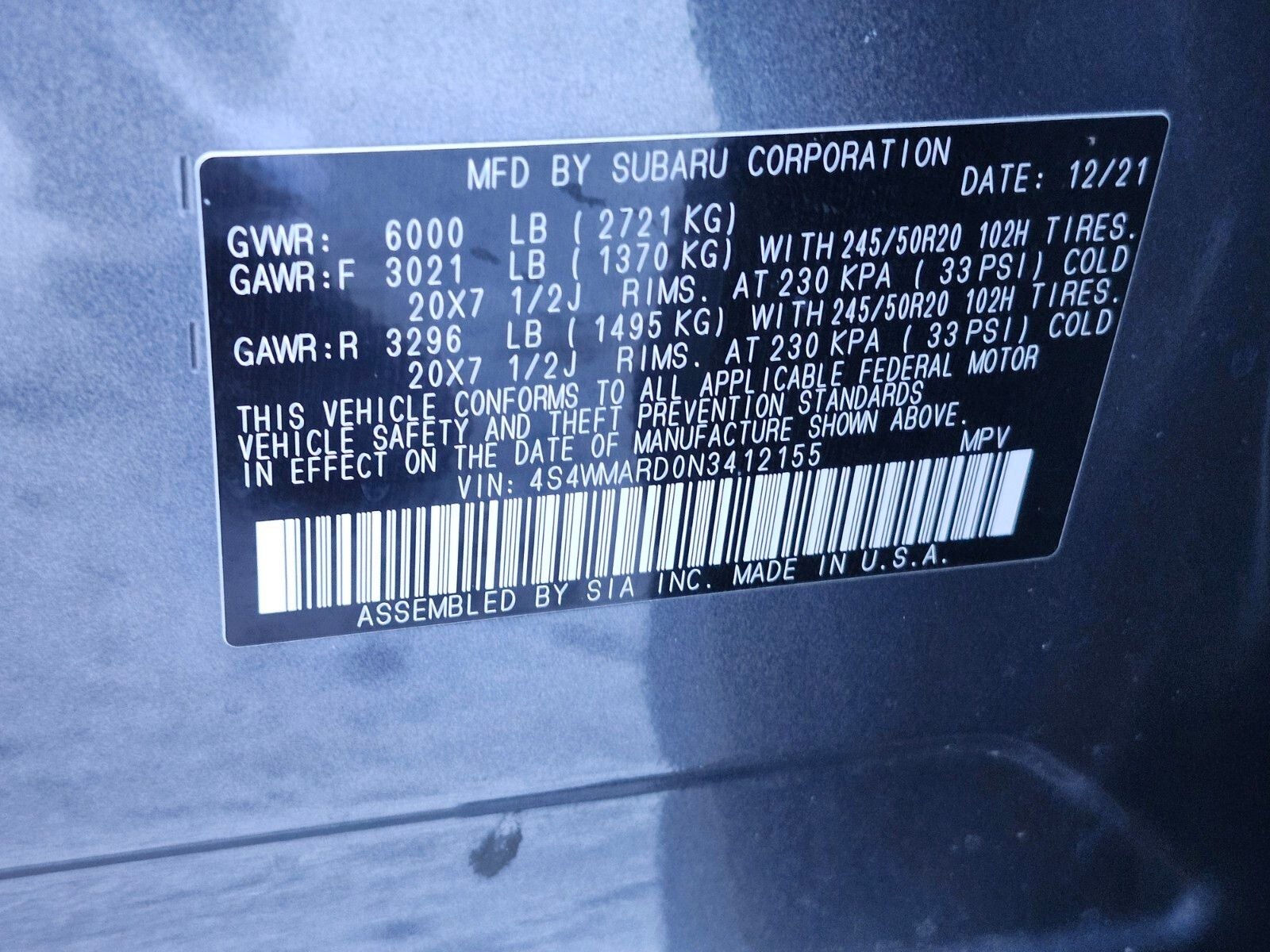 2022 Subaru Ascent Touring