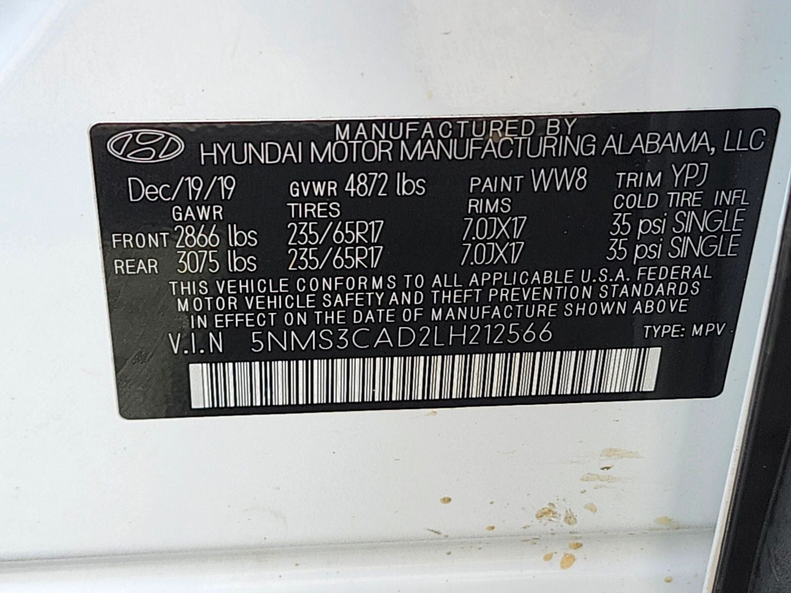 2020 Hyundai SANTA FE SEL