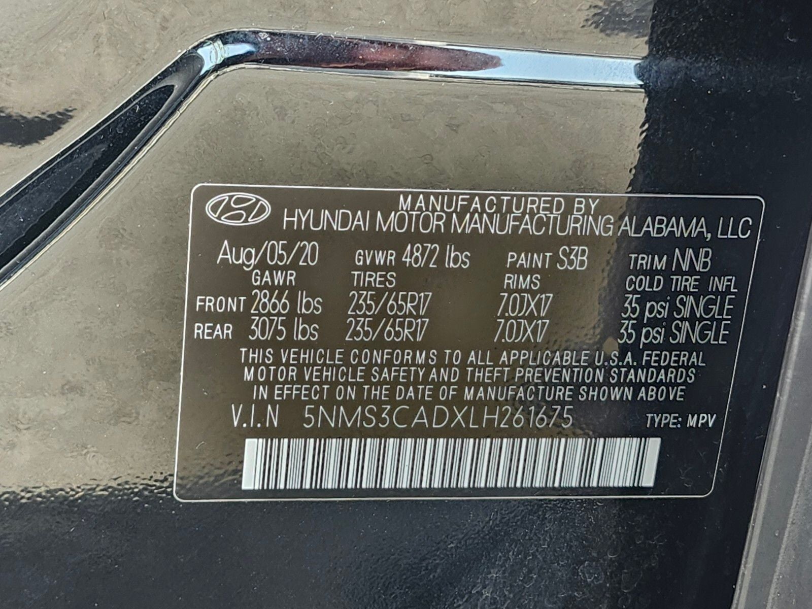 2020 Hyundai SANTA FE SEL