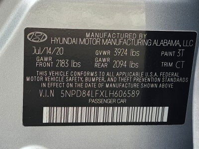 2020 Hyundai ELANTRA SEL