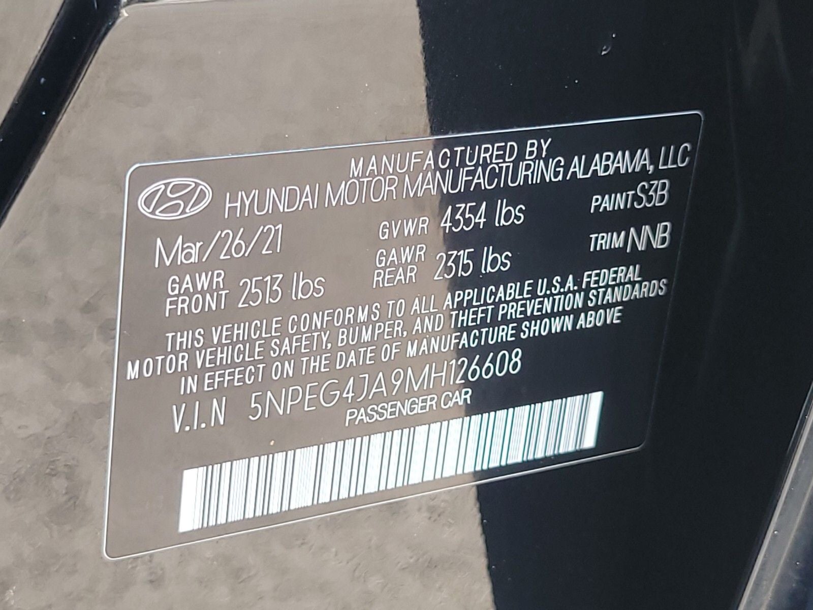 2021 Hyundai SONATA SE