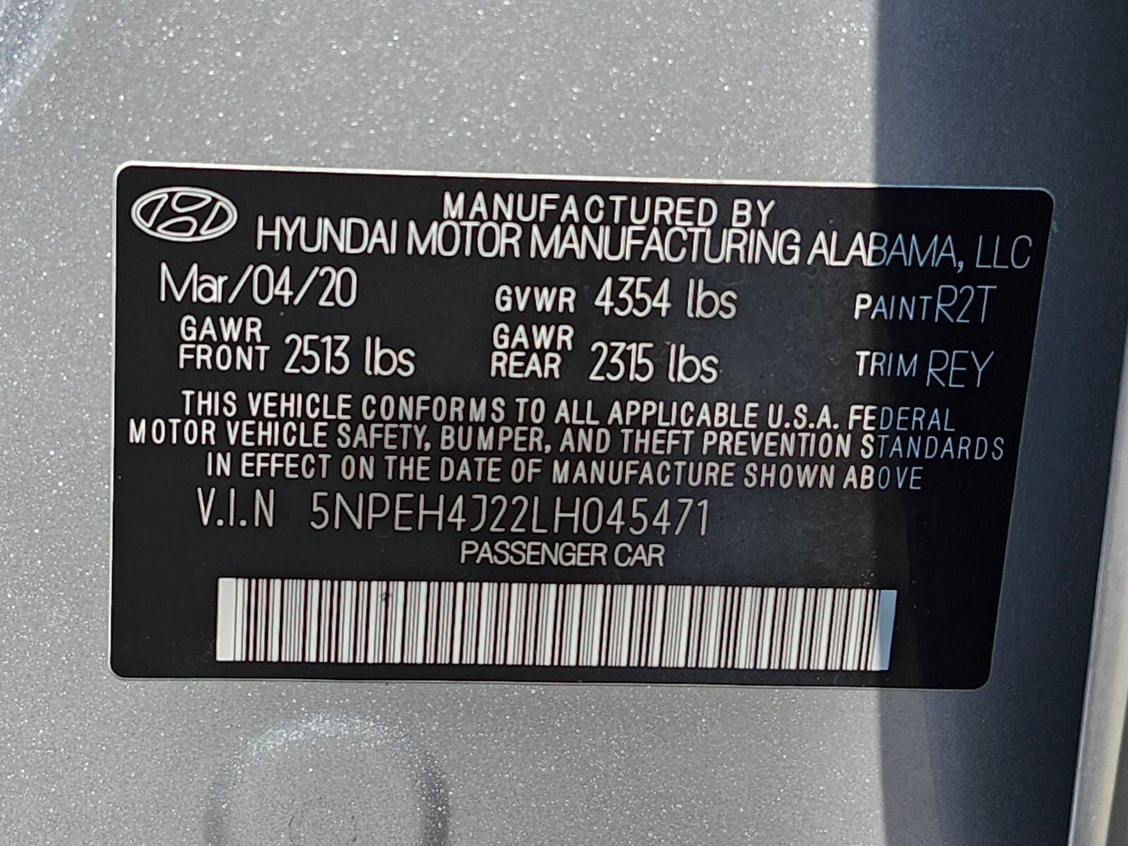 2020 Hyundai SONATA Limited