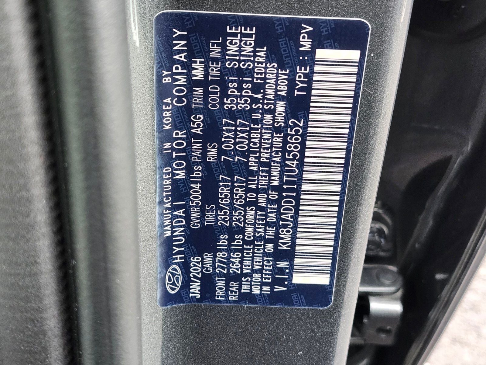 2026 Hyundai TUCSON HYBRID Blue SE