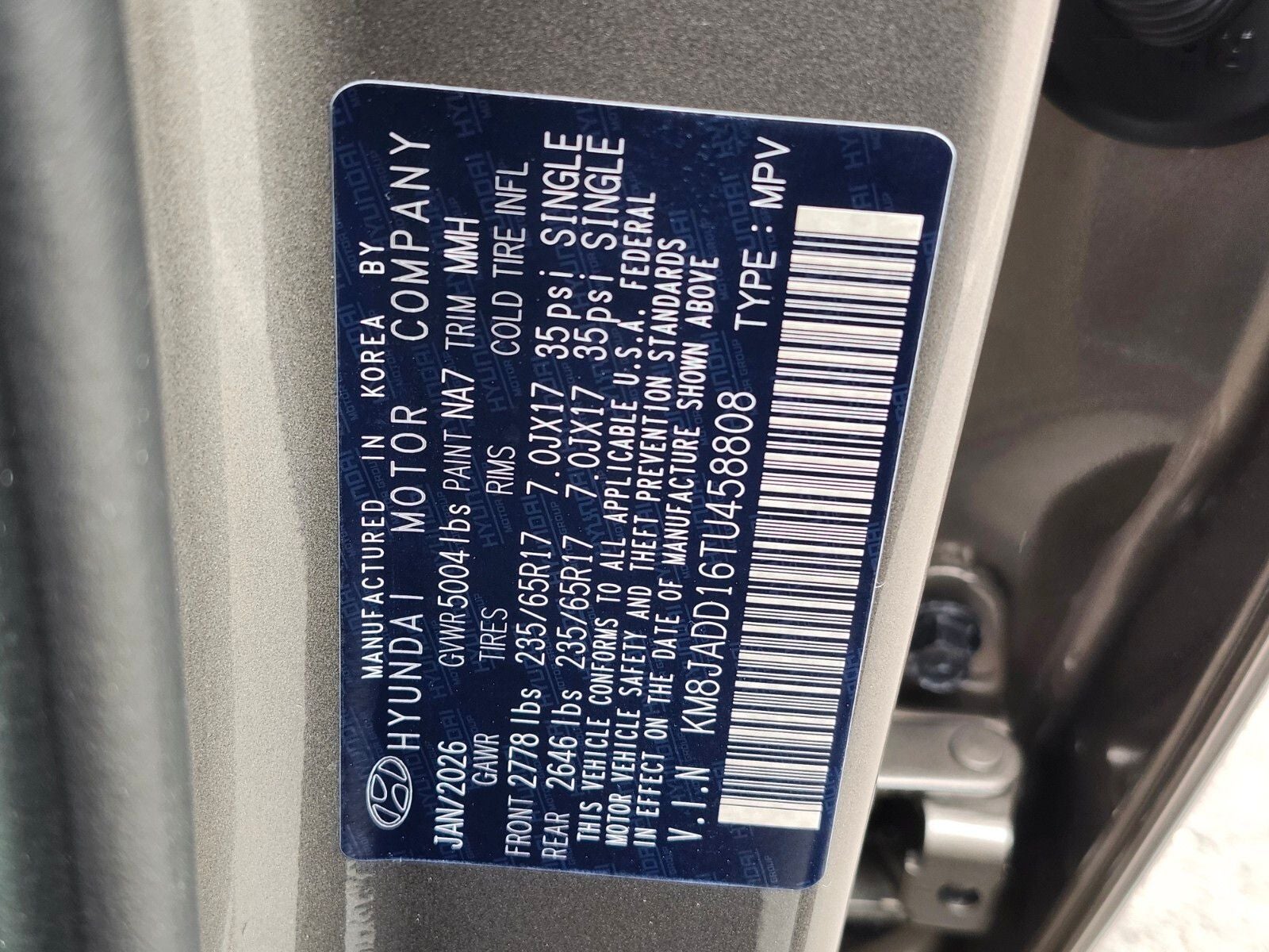 2026 Hyundai TUCSON HYBRID Blue SE