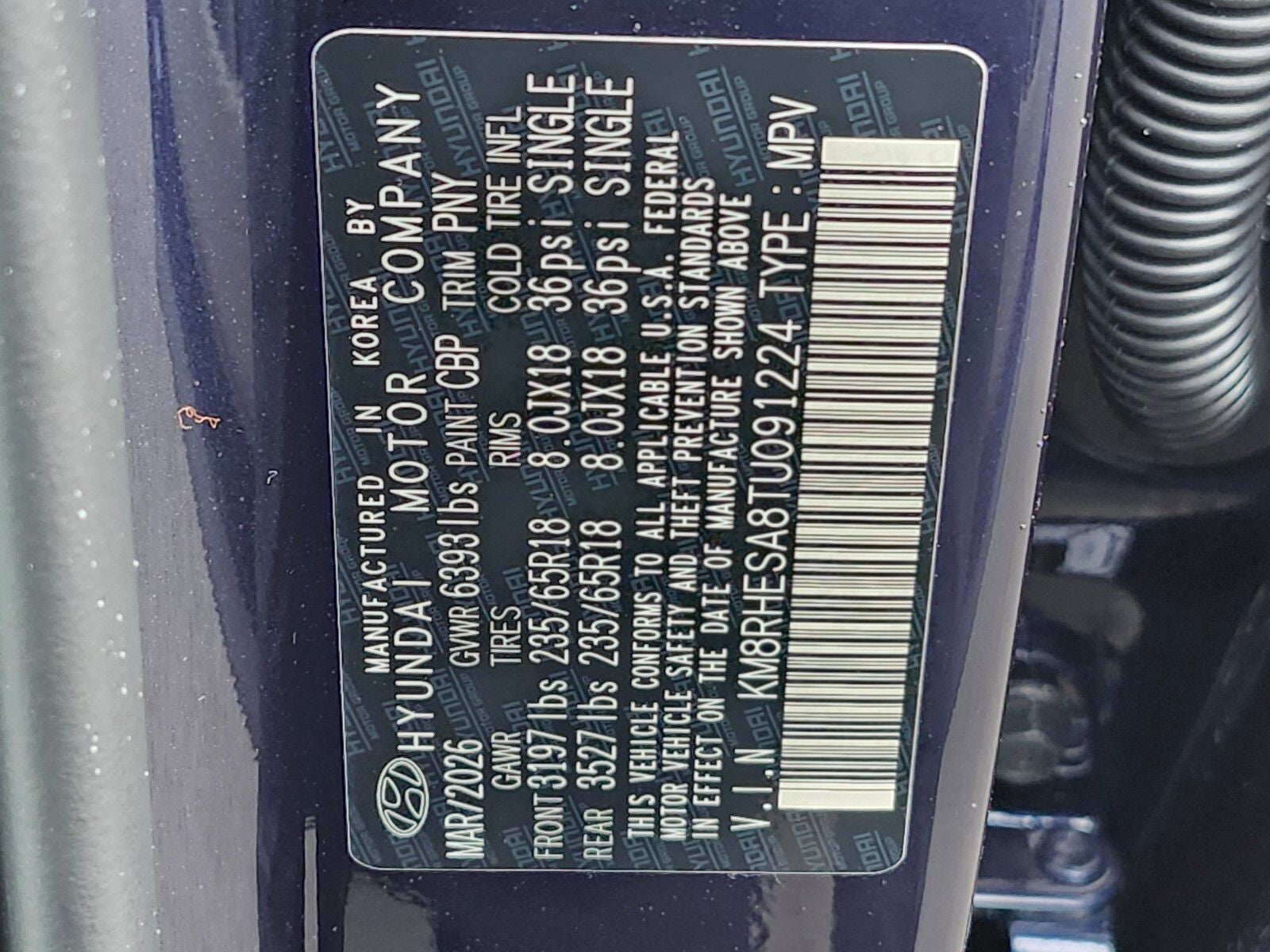 2026 Hyundai PALISADE HYBRID SEL Premium 8 Passenger
