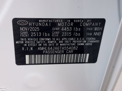 2026 Hyundai SONATA SEL Sport