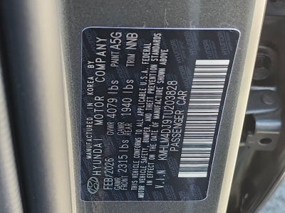 2026 Hyundai ELANTRA HYBRID SEL Sport