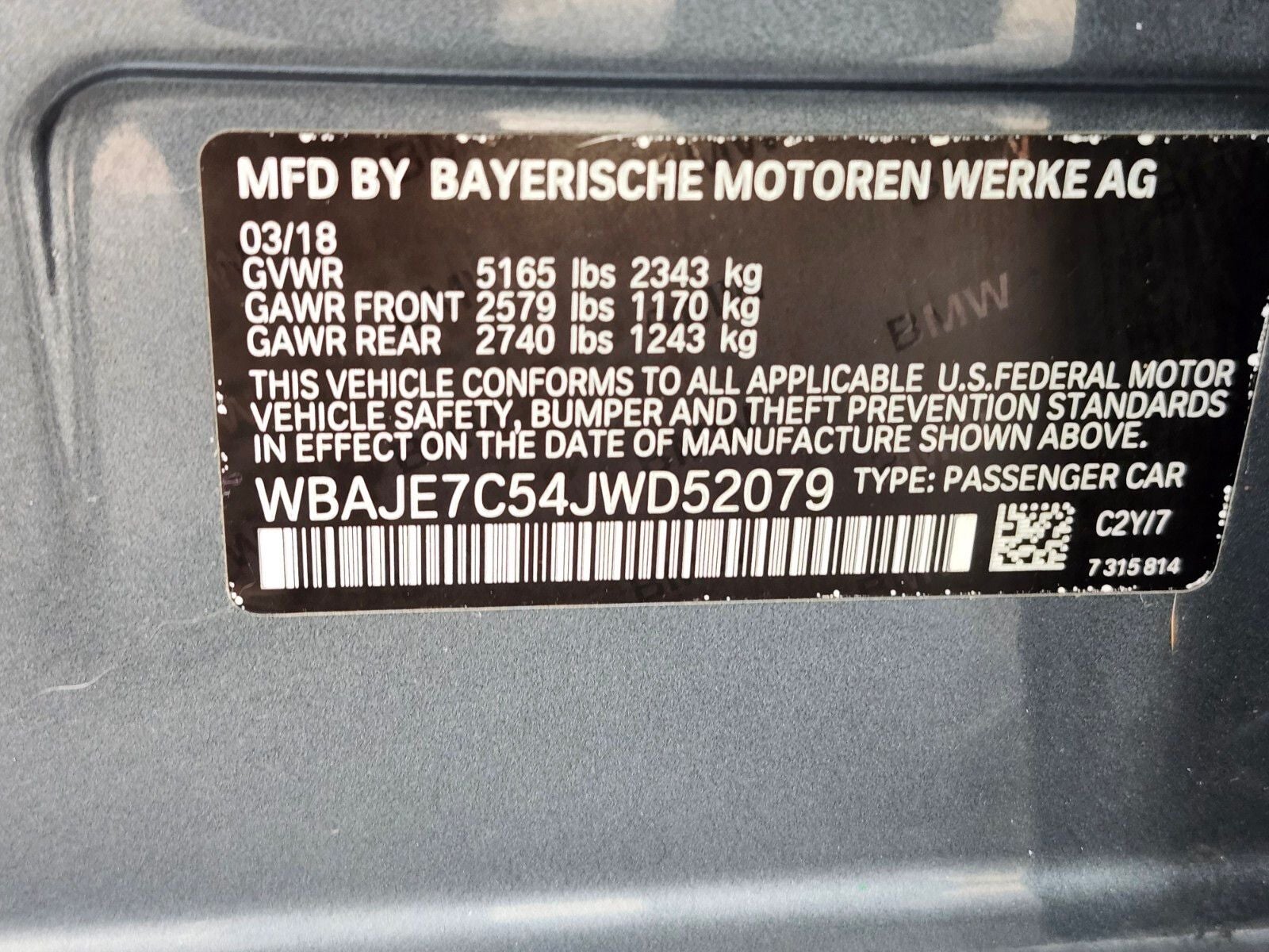 2018 BMW 5 Series 540i xDrive