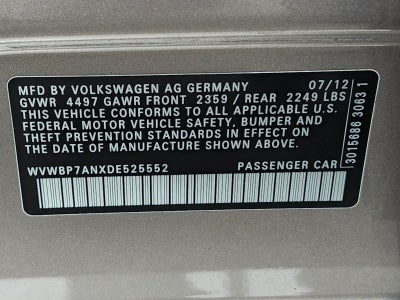 2013 Volkswagen CC 2.0T Sport