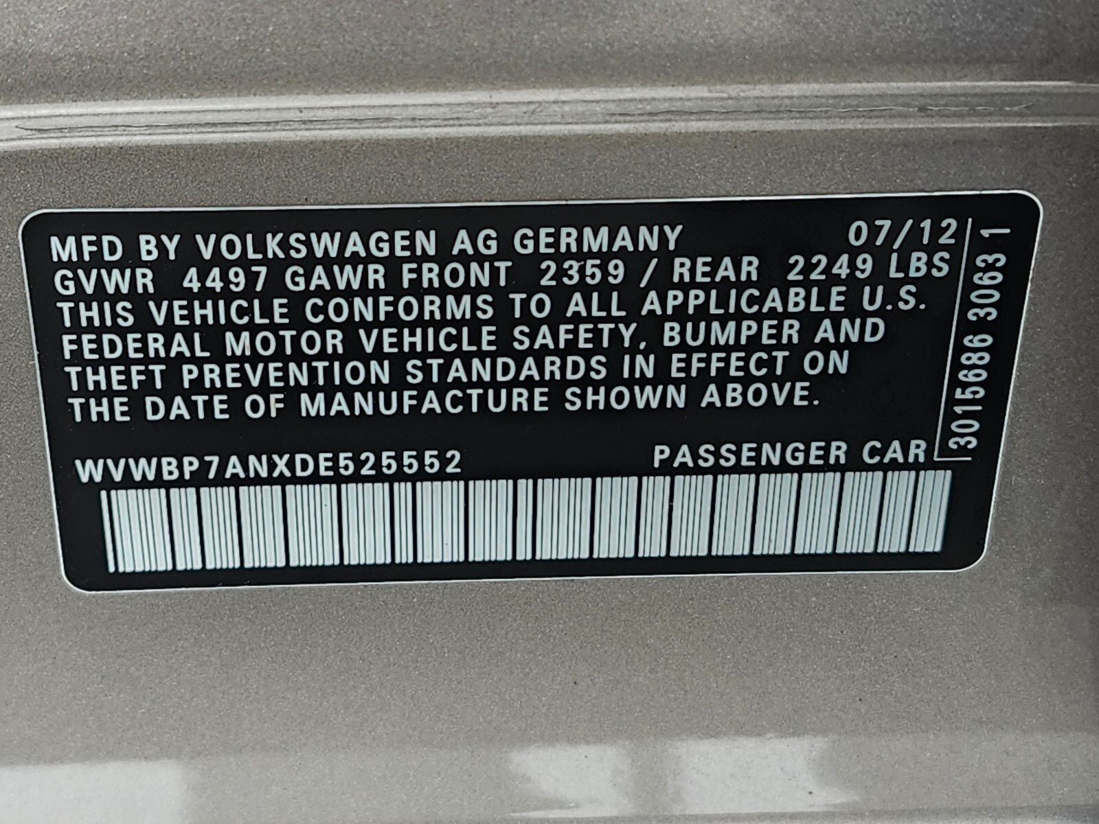2013 Volkswagen CC 2.0T Sport
