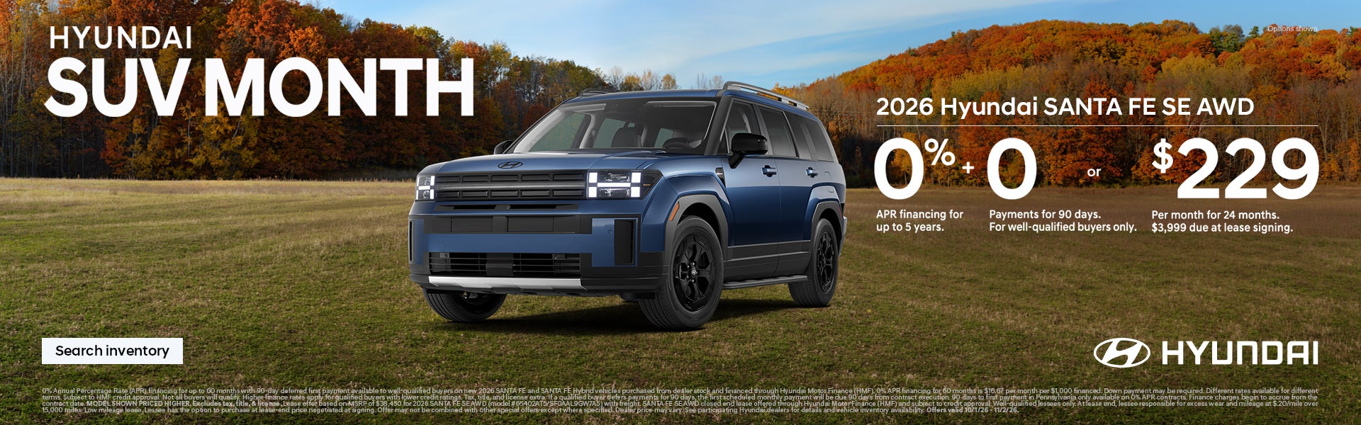 0% APR for 5 years + 0 Payments for 90 Days or $229/24/$3,999 Lease