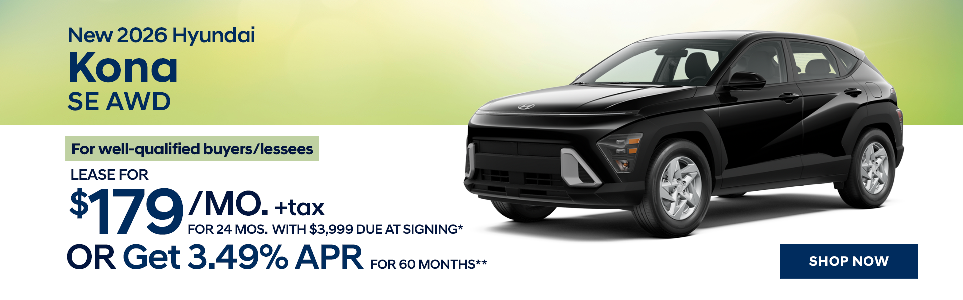 New 2026 Hyundai Kona SE AWD