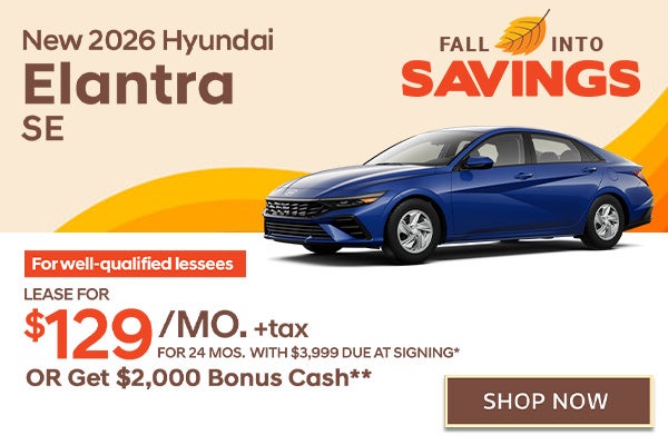 New 2026 Hyundai Elantra SE
